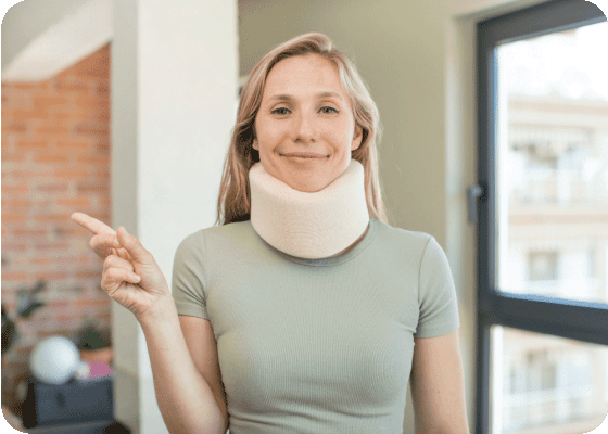 Girl with neck band